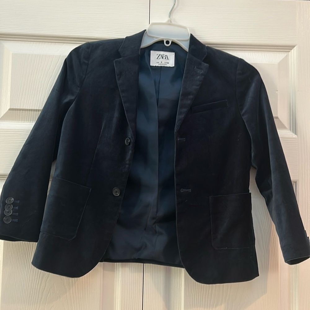 Blue velvet boys jacket